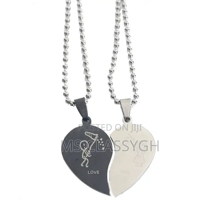 Stainless Pendant Titanium Couple Necklace a Pair of Love