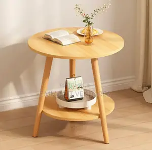 Executive Brown Round Coffee Table