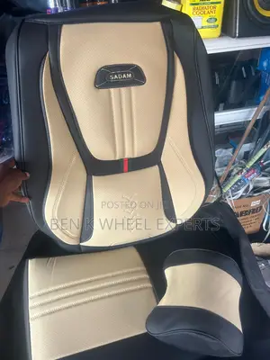 Cream/Black Leather Seat Cover 10d