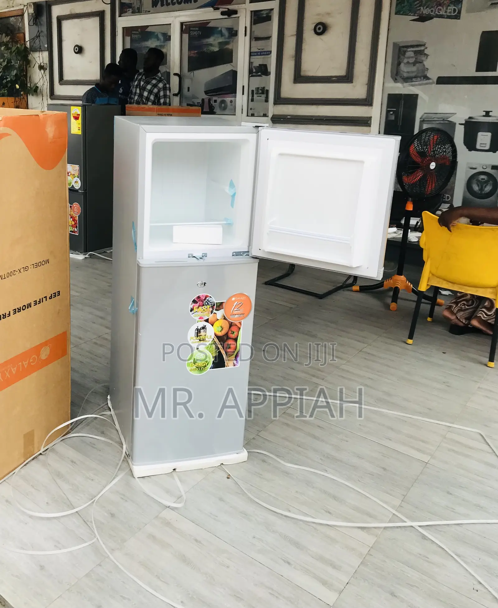 Shop Galaxy Top Mount Freezer Fridge(Silver) 