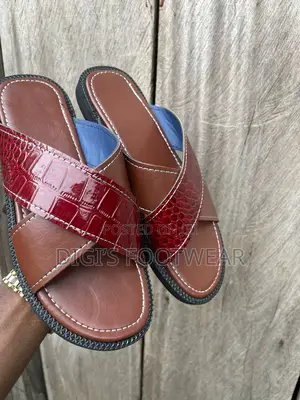 Brown Ahwenepa Nkasa Leather Slippers