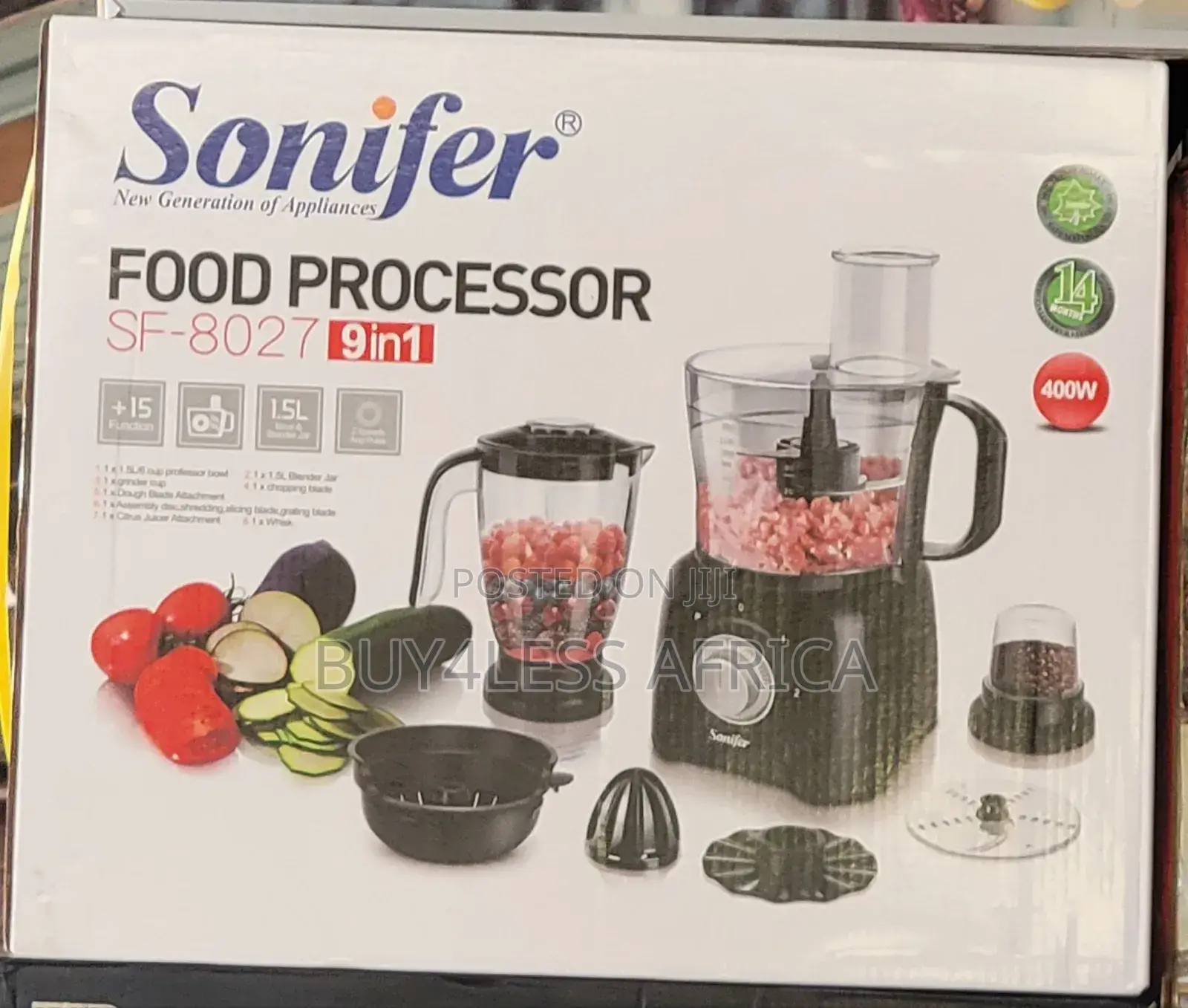 Premium Sonifer Food Processor 9 in 1
