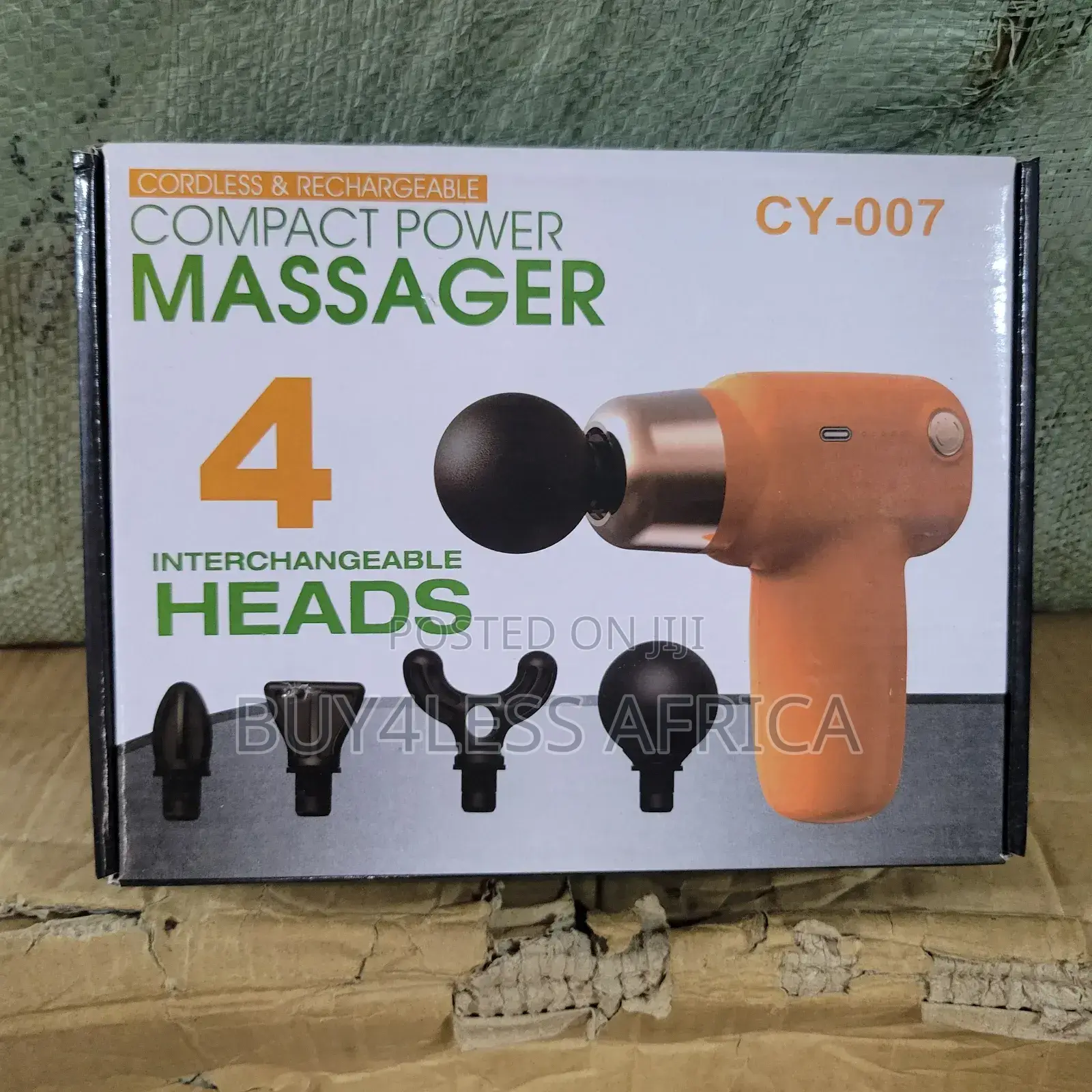 Portable Rechargeable Massage Gun (4 Heads)
