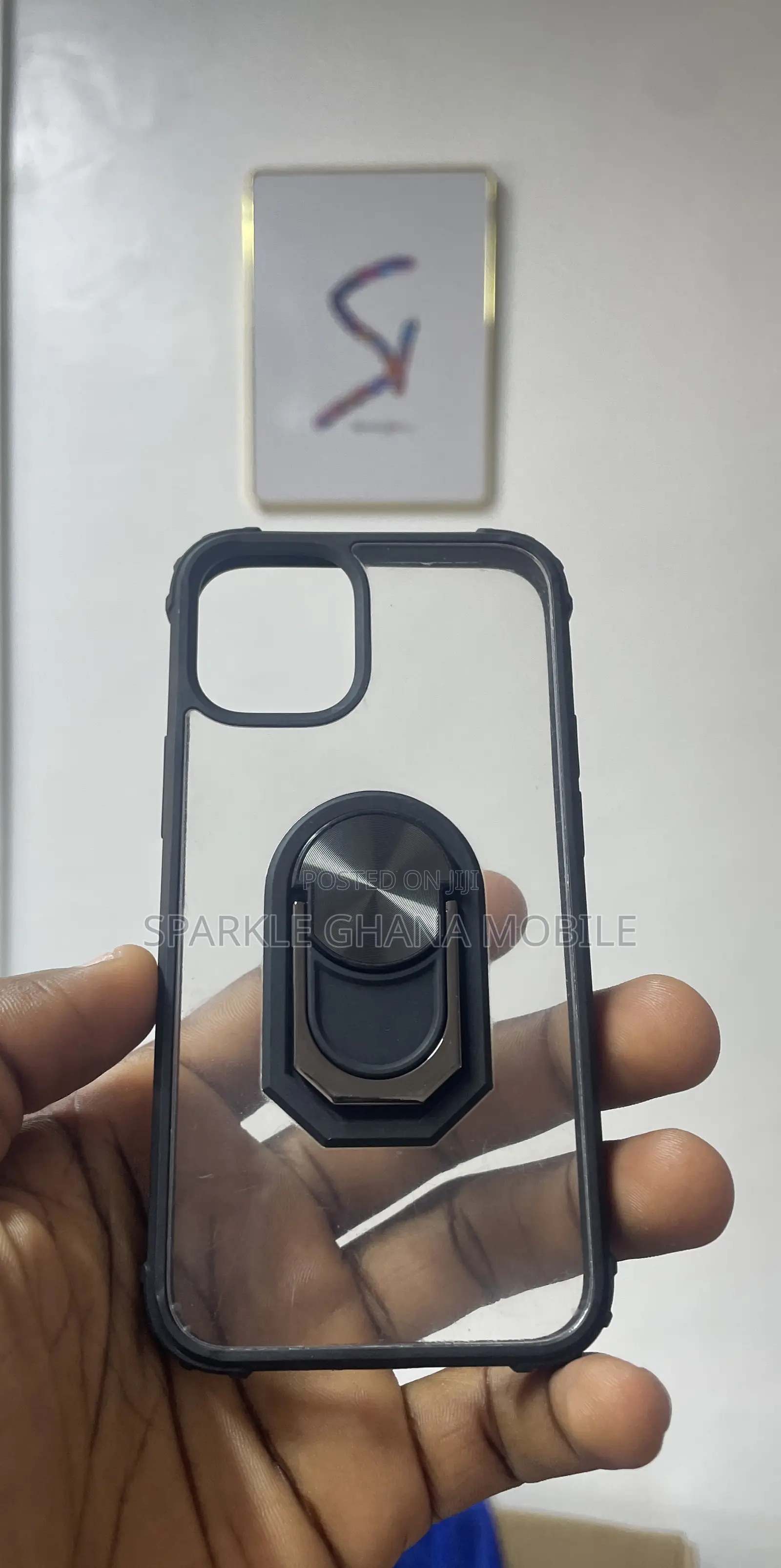 iPhone 12 Mini Black Clear Ring Case