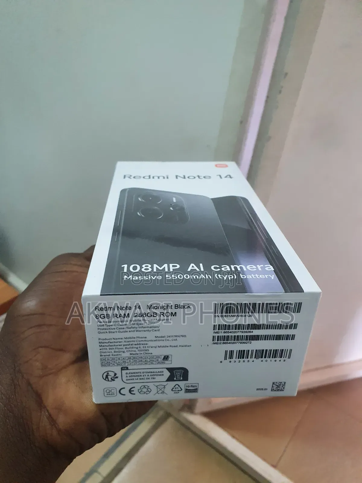 New Xiaomi Redmi Note 14 4G 256 GB Black