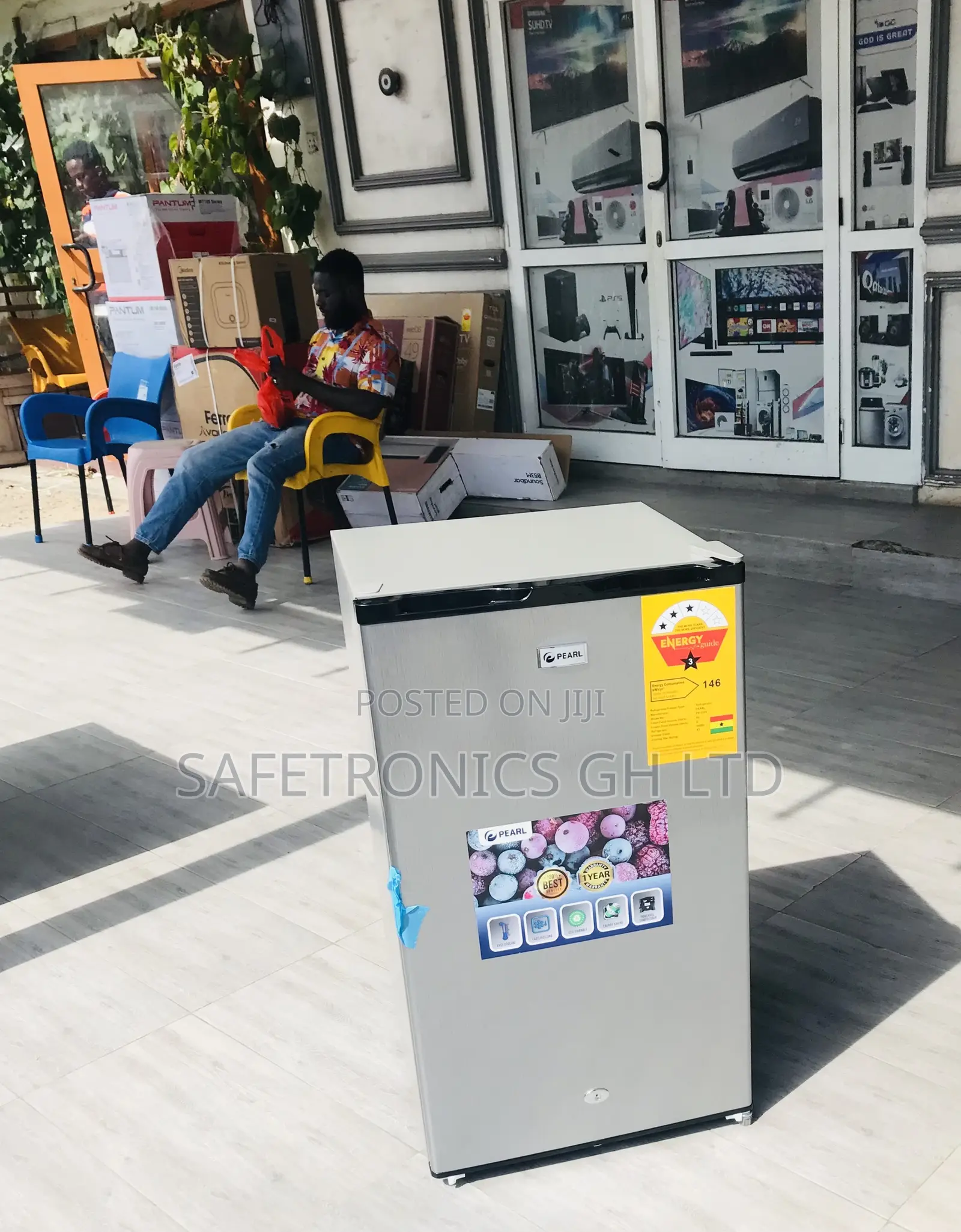 Choose Top Freezer 80l Grey Singledoor Pearl Chillout