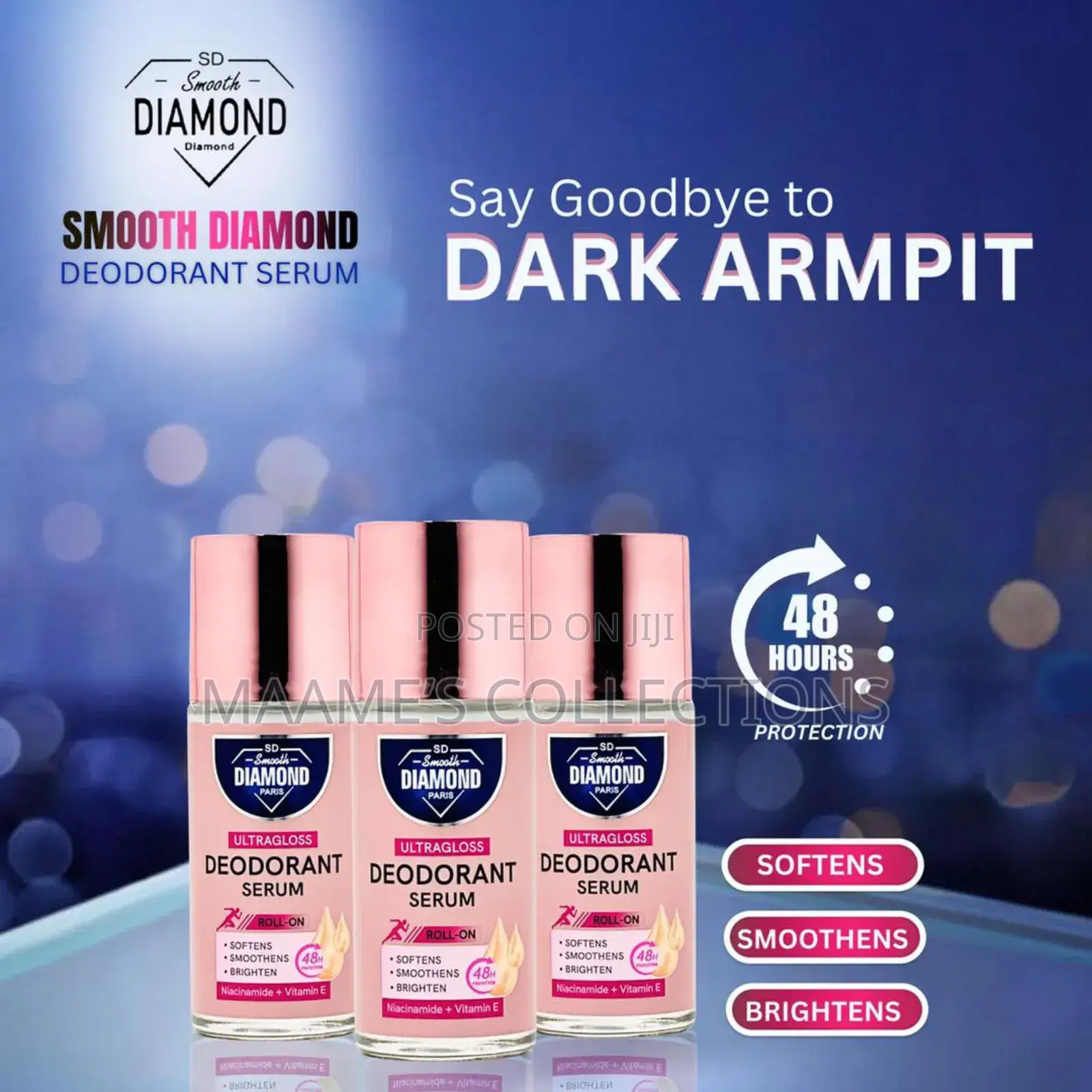 Smooth Diamond Ultra Gloss Deodorant Serum Roll On.