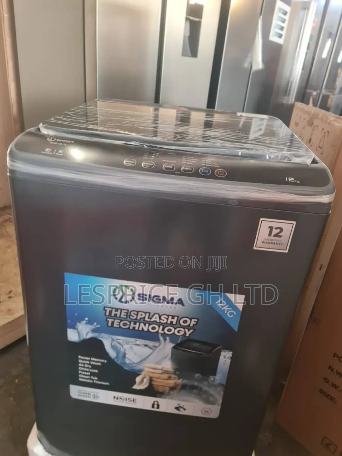 Sigma 12kg Washer- Perfect for Big Loads