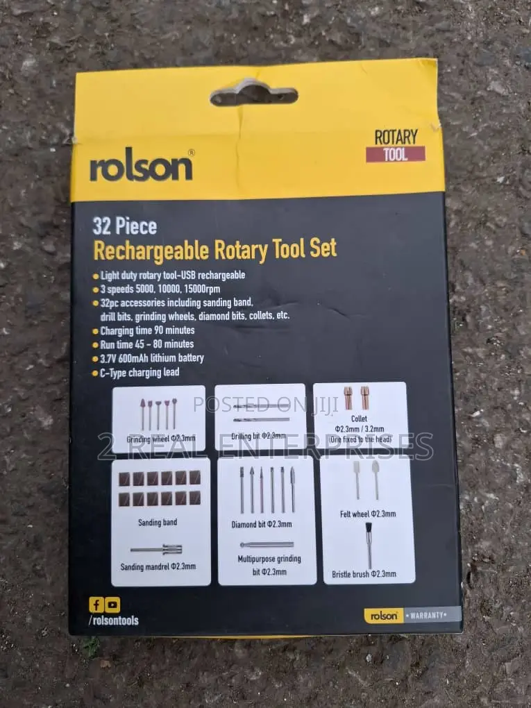 Cordless Rotary Tool Set Usb Rechargeable 32pcs Accessories