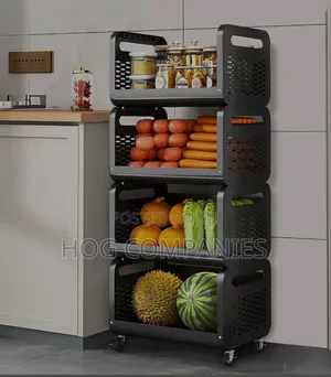 4-Tier Metal Rolling Cart