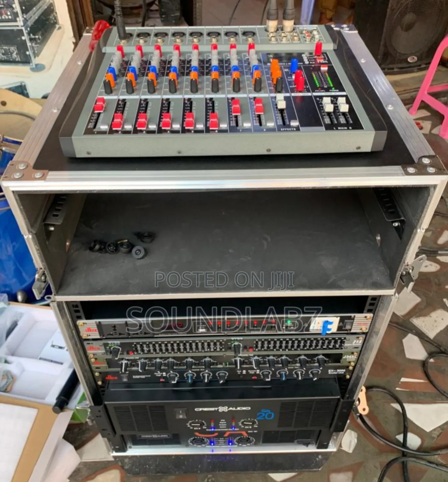 Full Set of Loaded Amplifier Rack for All Speaker Setup