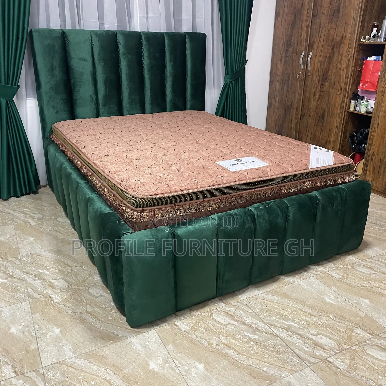 Design Foreign Double Bedframe With Mattress//  Durable And Luxurious