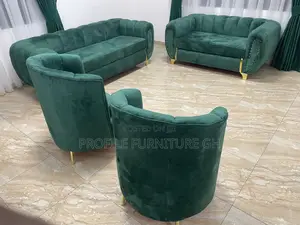 Green Fabric Set Sofa Very Neat And Soft// Durable And Luxurious