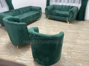 Green Fabric Set Sofa Very Neat And Soft// Durable And Luxurious