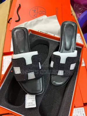 Plain Stones Hermes Slippers