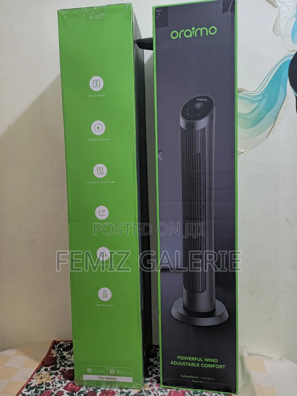 Oraimo Cyberstorm 40 Inch 50w Tower Fan