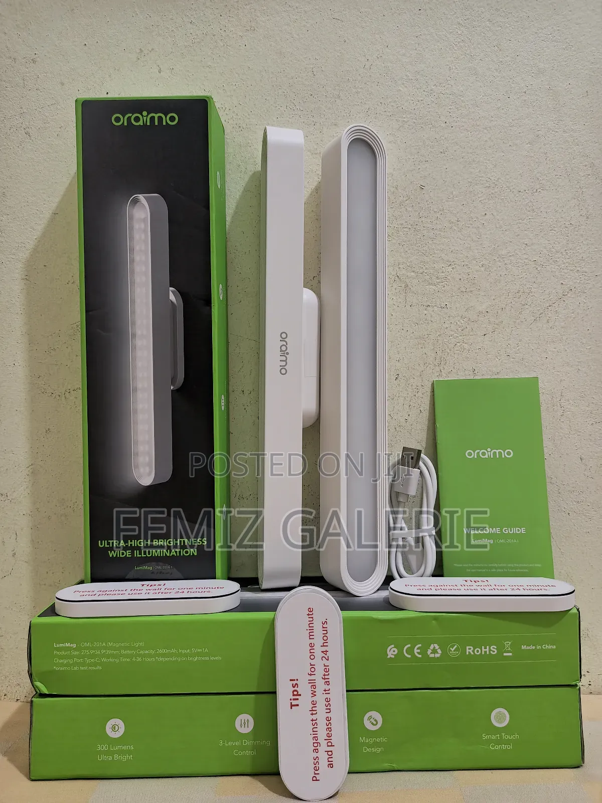 Oraimo Glowmagnetic Lumimag 5w 300 Lumens Magnetic Light 2pcs