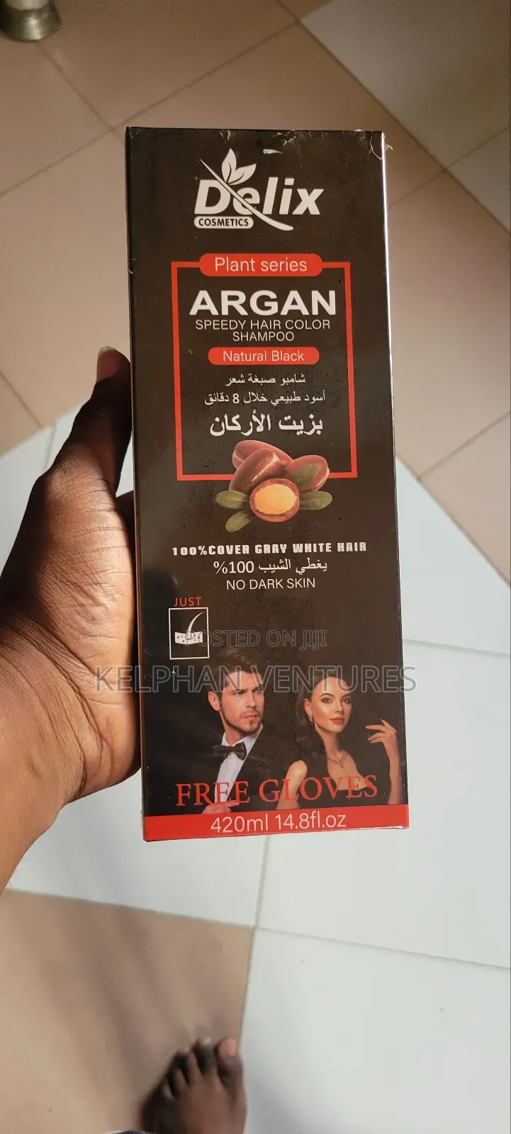 Argan Black Hairdye Shampoo Grey Hair Solution