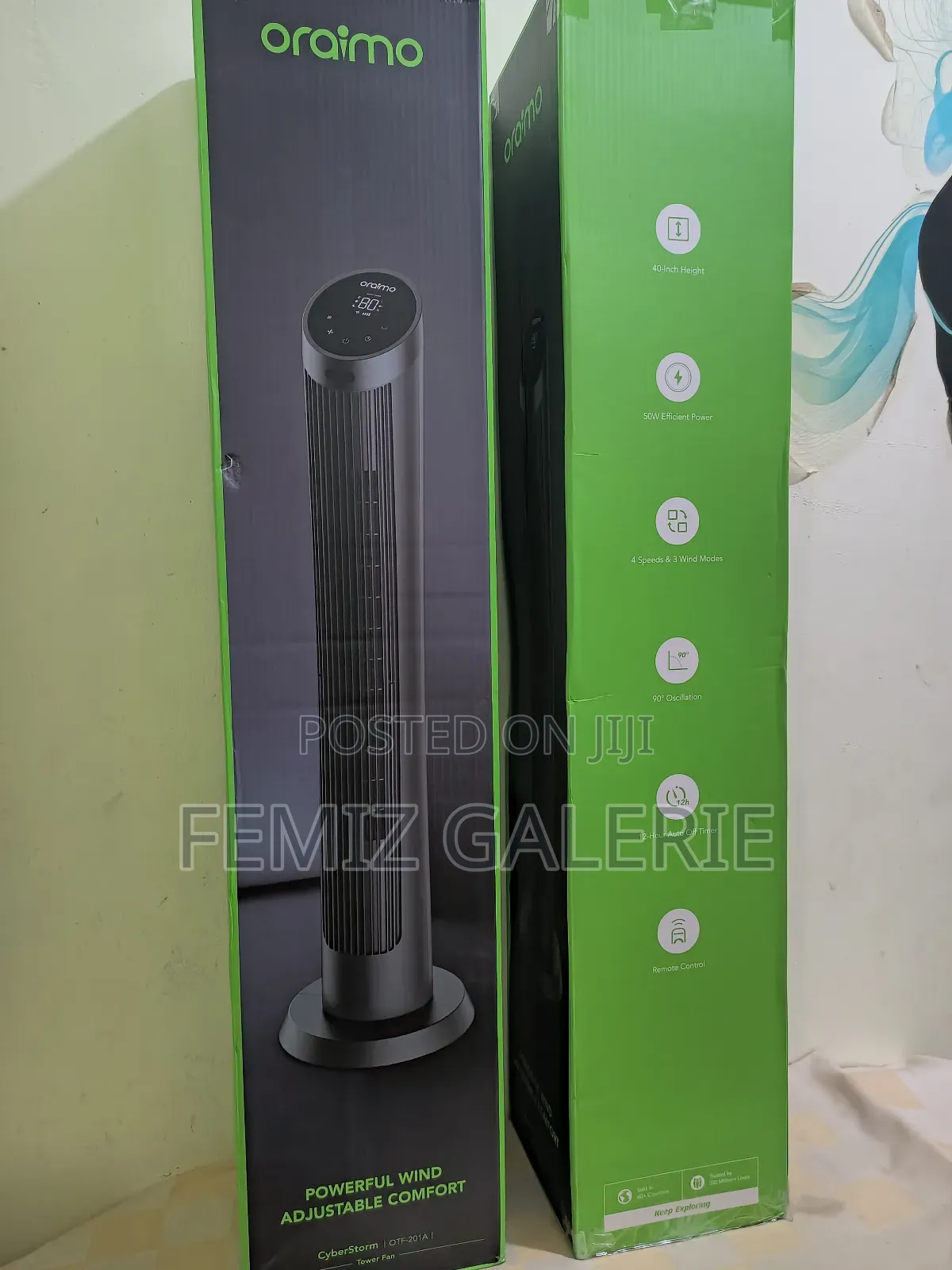 Oraimo Cyberstorm 40 Inch 50w Tower Fan