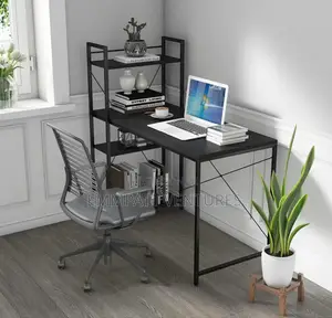 Office and Home Study Desk With 4 Tier Storage