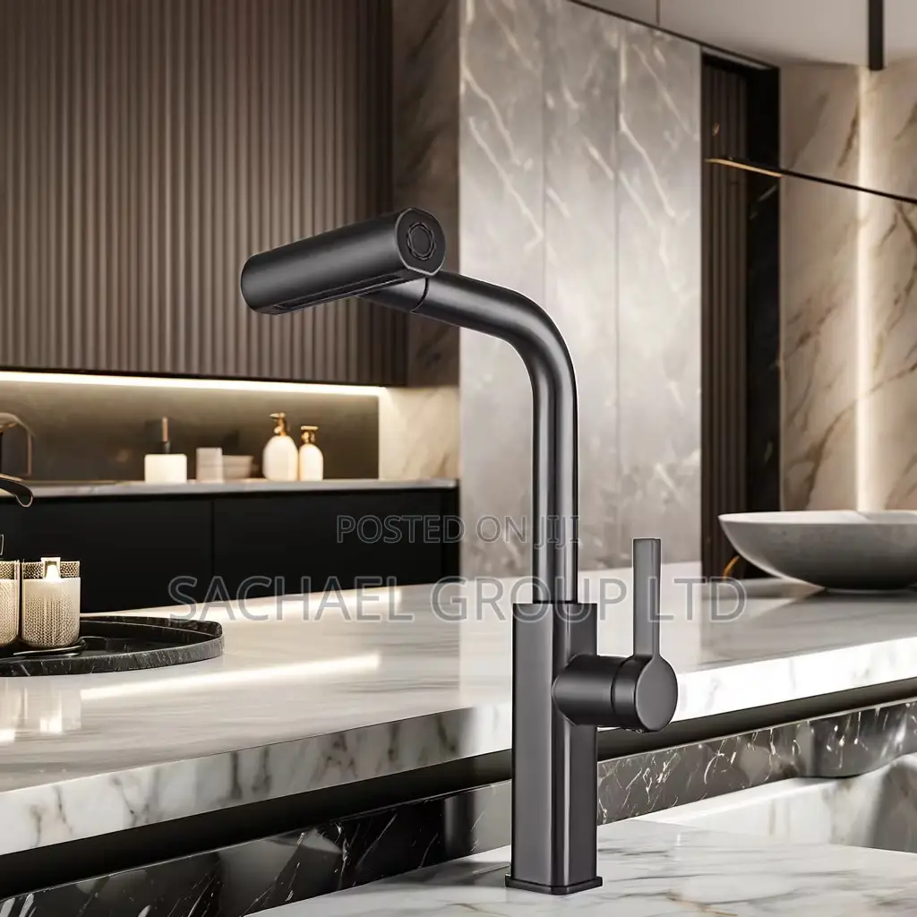 Mattel Black Adjustable Faucet