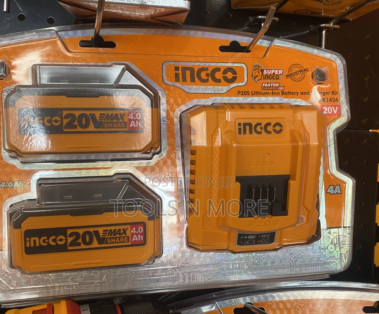 Ingco 20v Battery (2) and Charger Kit (Fbcpk1424)