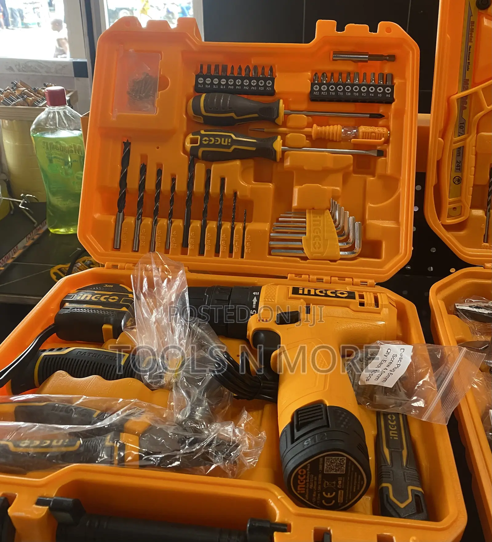Cordless Drill With Accessory Tools