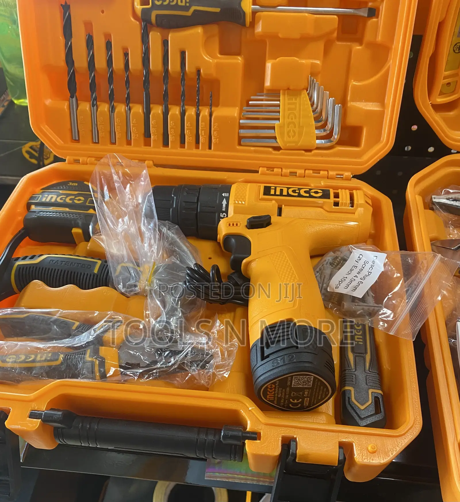 Cordless Drill With Accessory Tools