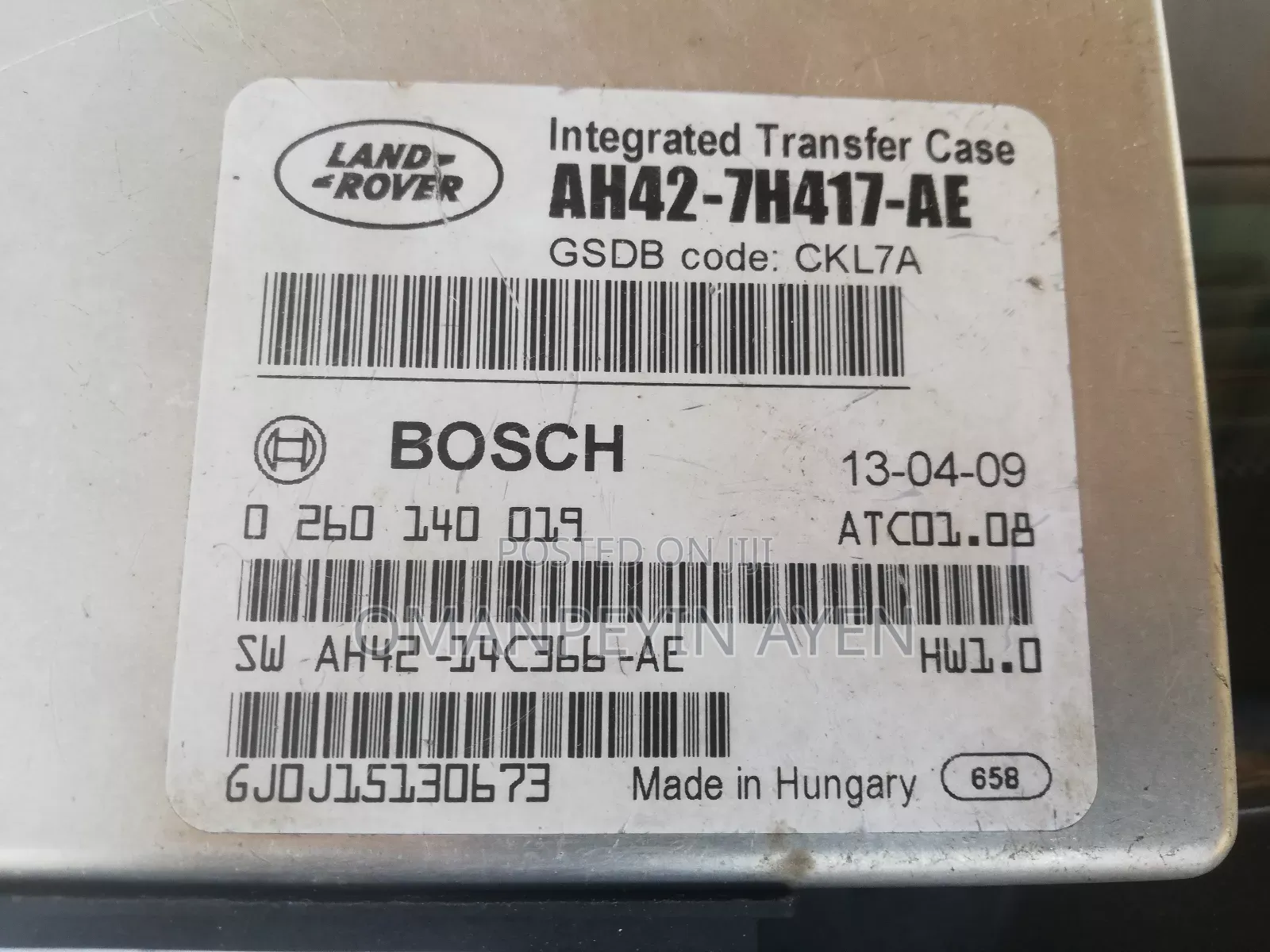 Land Rover ,Range Rover ,Jaquar. Integrated Transfer Case