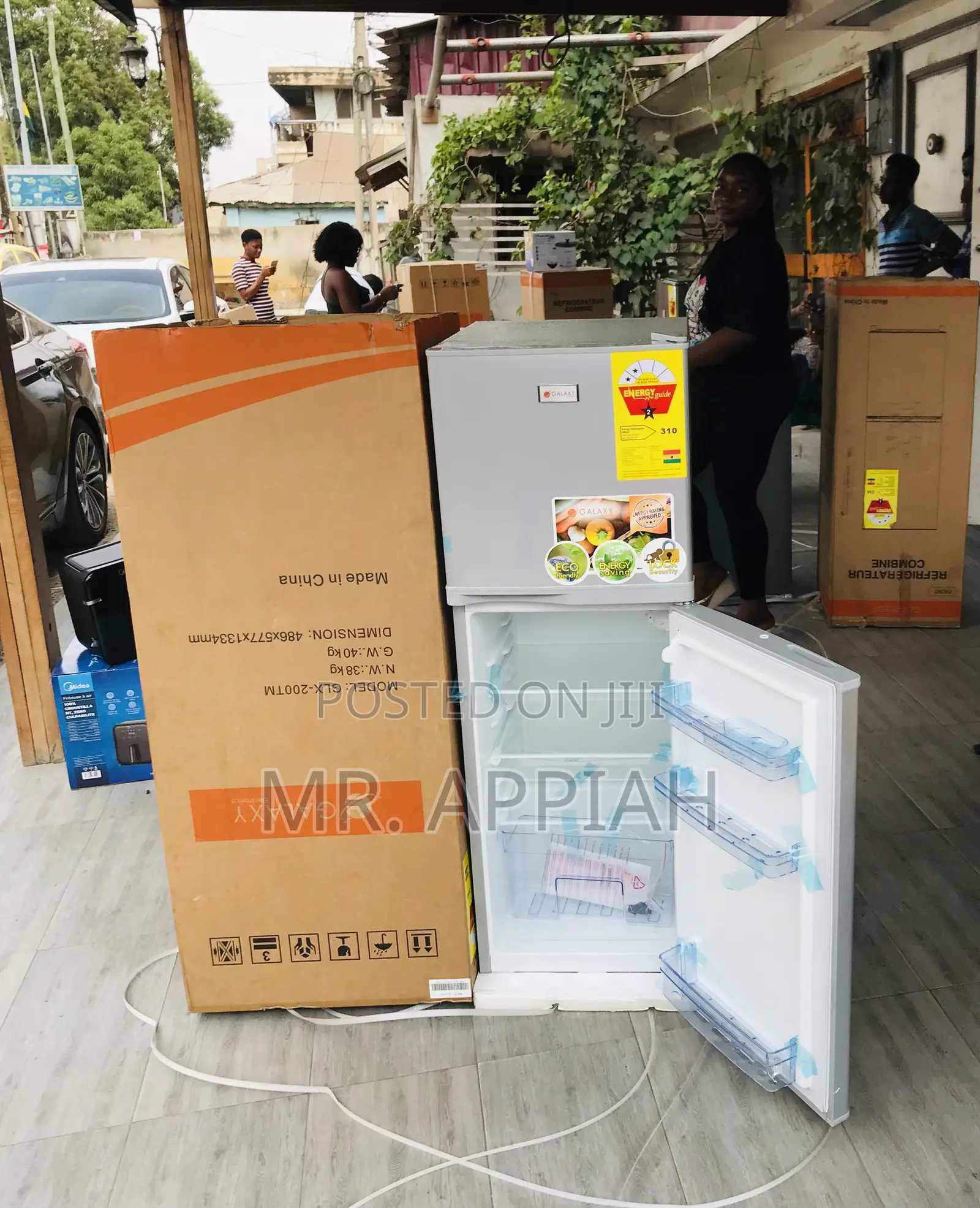 Get Unique Double Door Electric Galaxy Refrigerator.