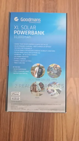 Goodmans Xl Solar Power Bank With Torch Light 10,000mah
