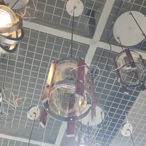 Wood and Glass Single Ceiling Pendant Light