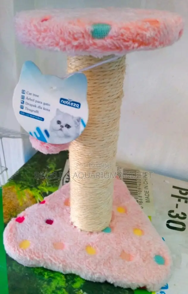Cat Tree- Cat Scratching Post With Fluffy Ball