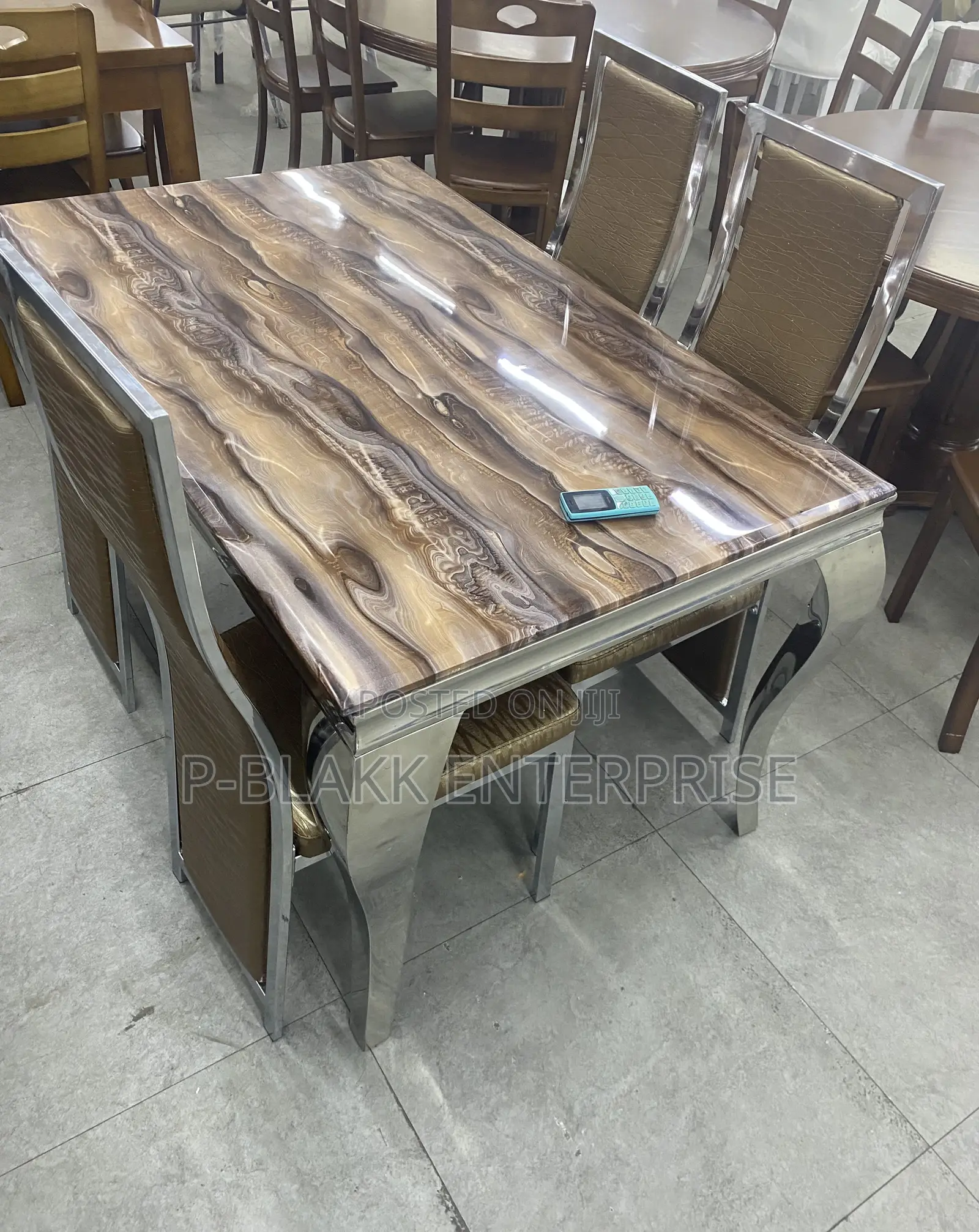 Marble Dining Table With 4chairs Heavy and Quality