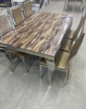 Marble Dining Set With 6chairs