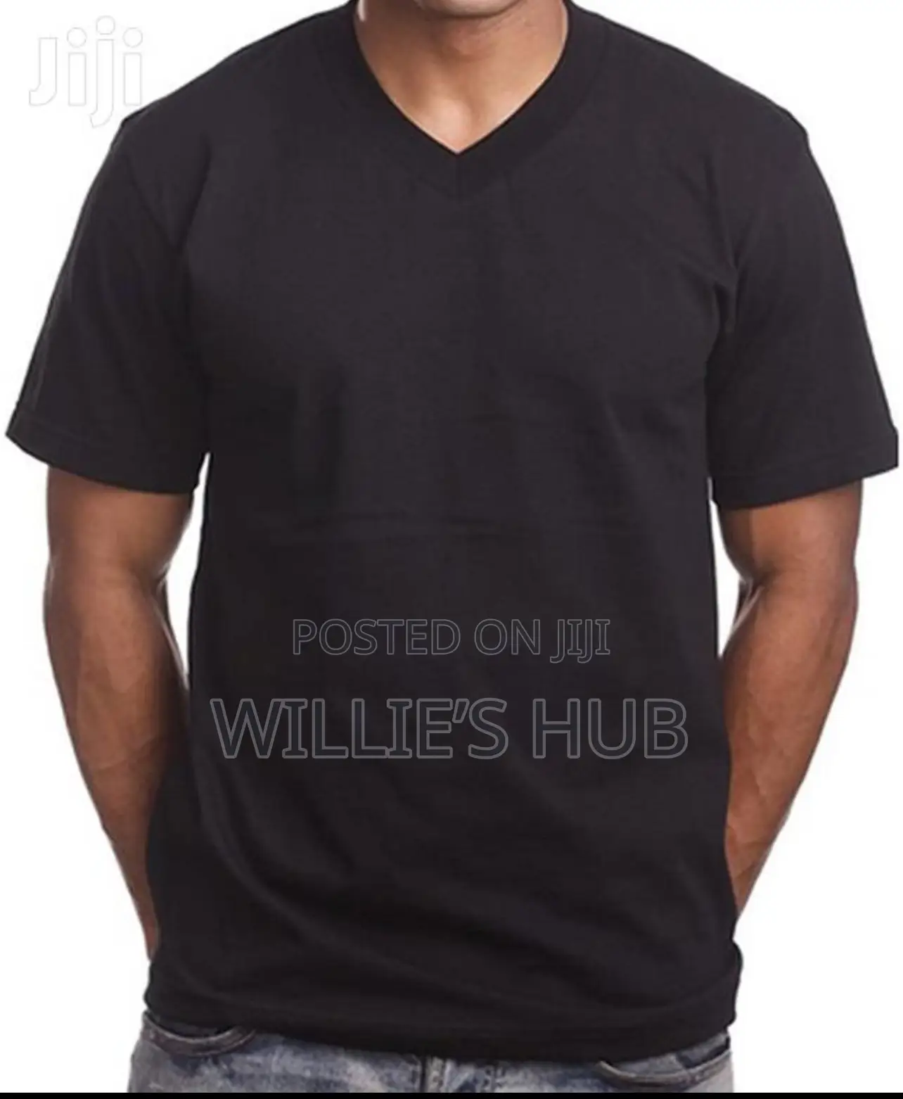 Black Plan V Neck Shirt