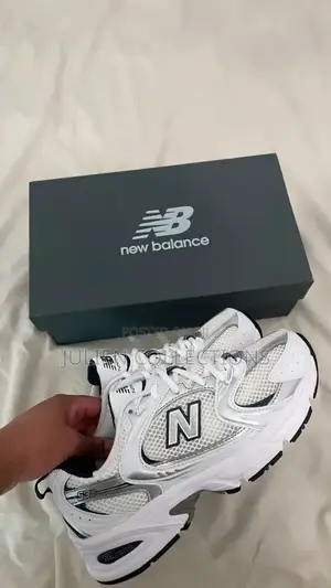 New Balance 530 White Ash and Blue Black