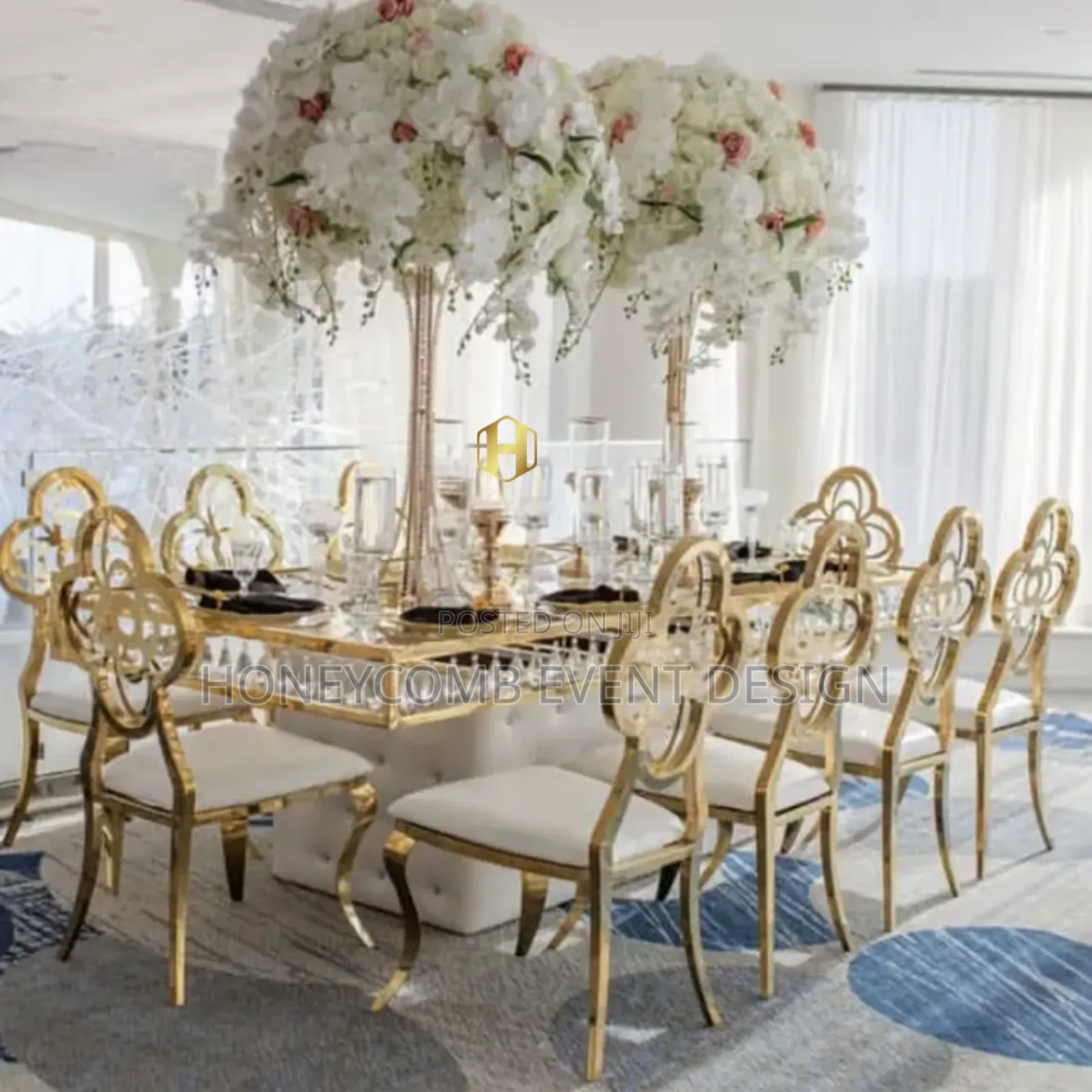 For Sale Luxury Wedding Crystal Glass Top Table Rectangle