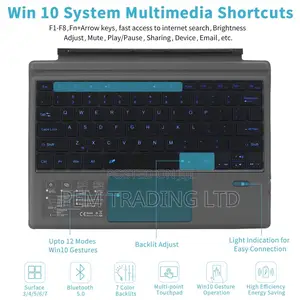 RGB Microsoft Surface Pro Keyboard for 3/4/5/6/7