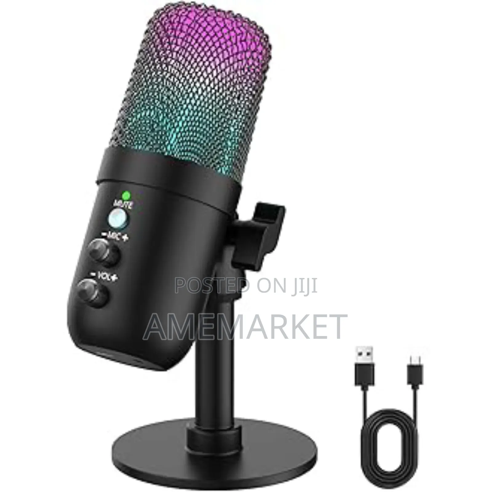 Usb RGB Colourful Microphone - Podcasting, Streaming, Gaming