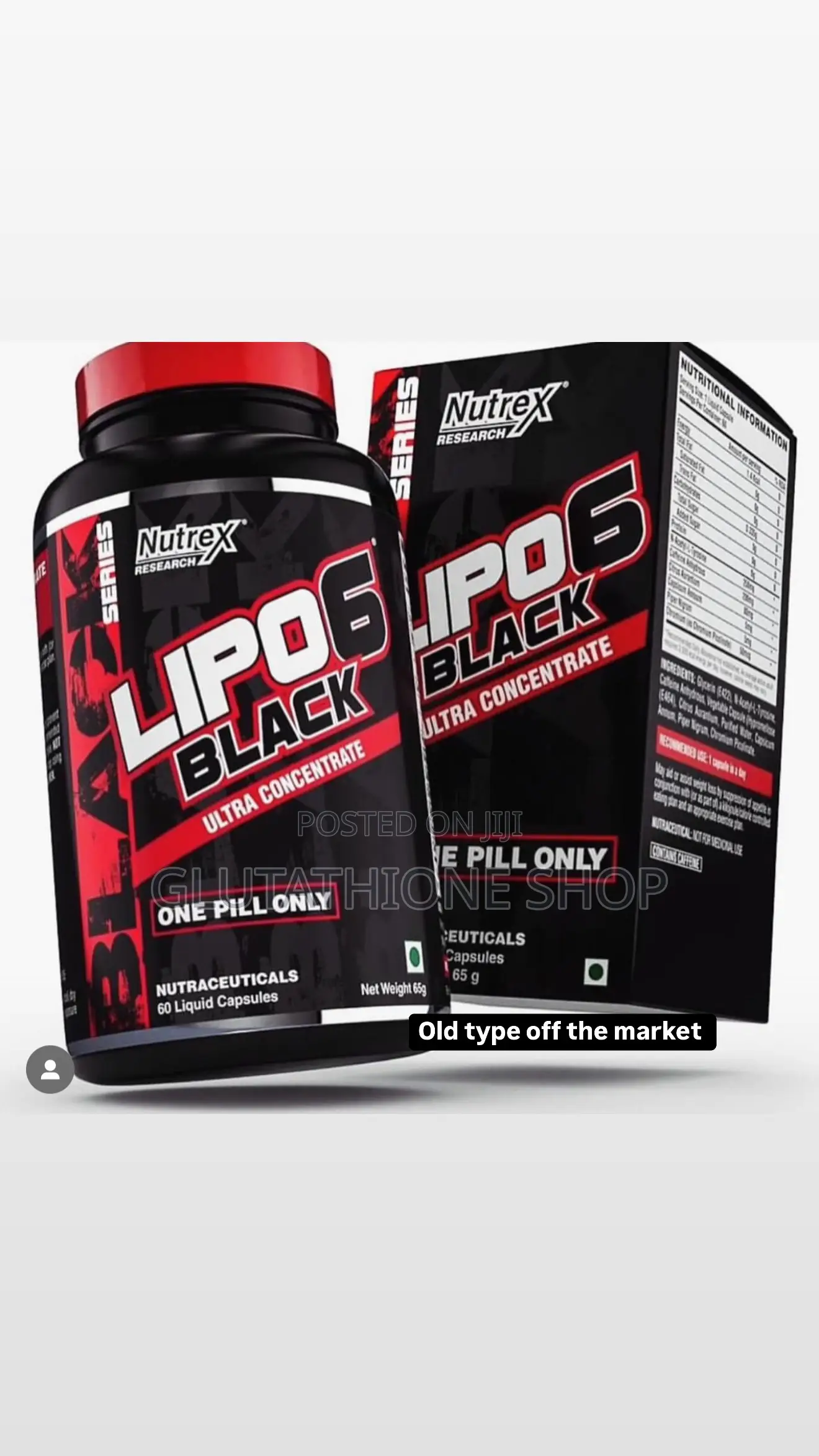New Nutrex Lipo-6 Black Ultra Fat Burner Supplement,