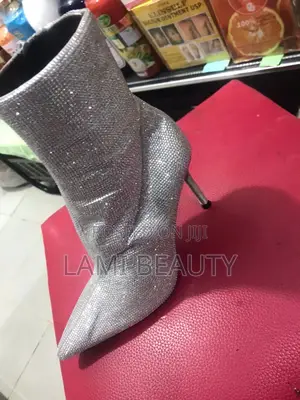 Silver Stones Mini Boot High Heel Shoes