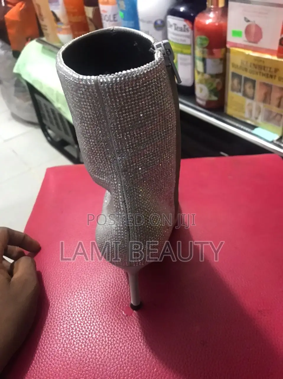 Silver Stones Mini Boot High Heel Shoes