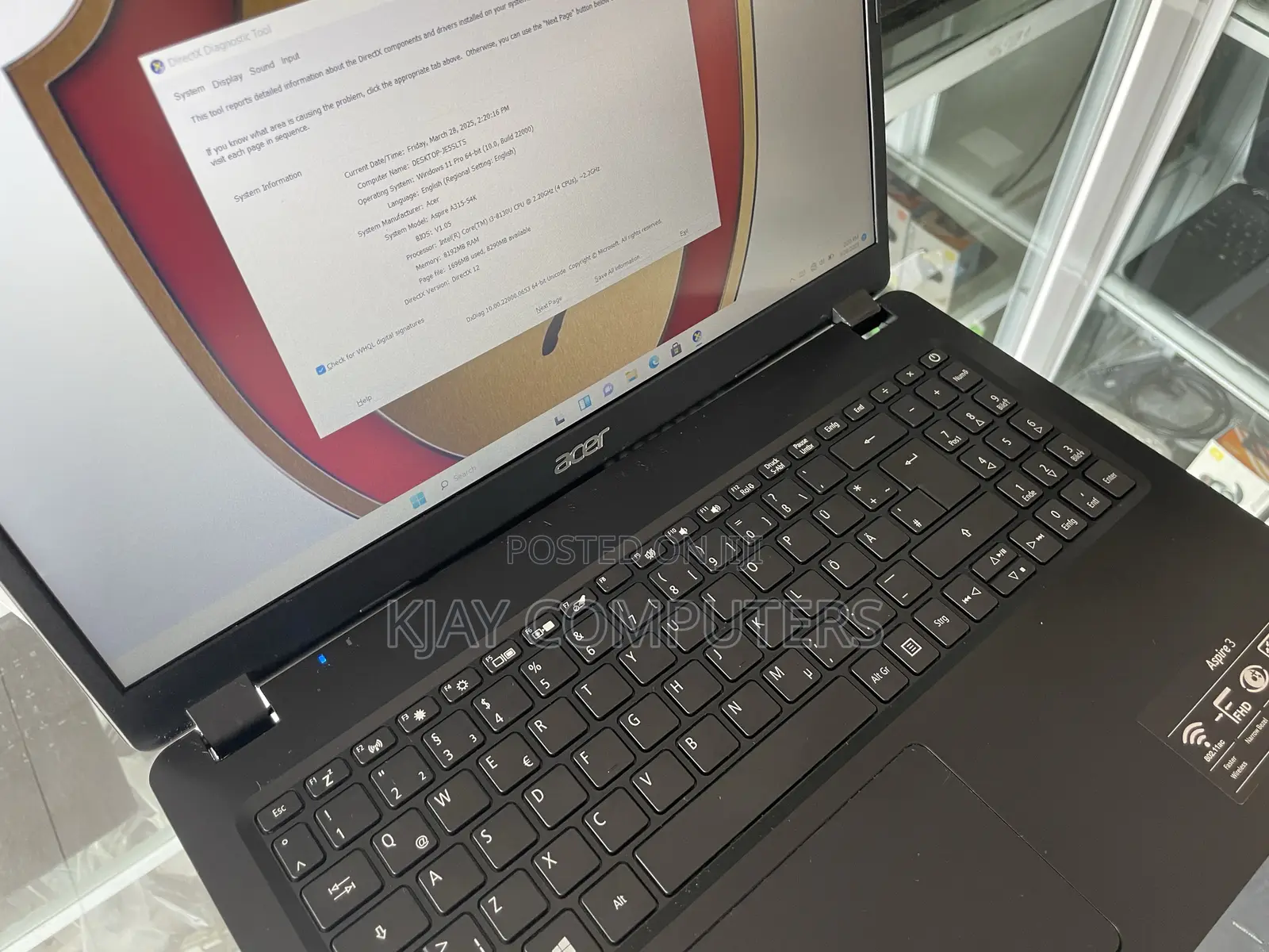 Laptop Acer Aspire A315 52 8GB Intel Core i3 SSD 256GB