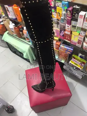 Gold Stud’S Long Boot 
High Heel Shoe 
Size 39