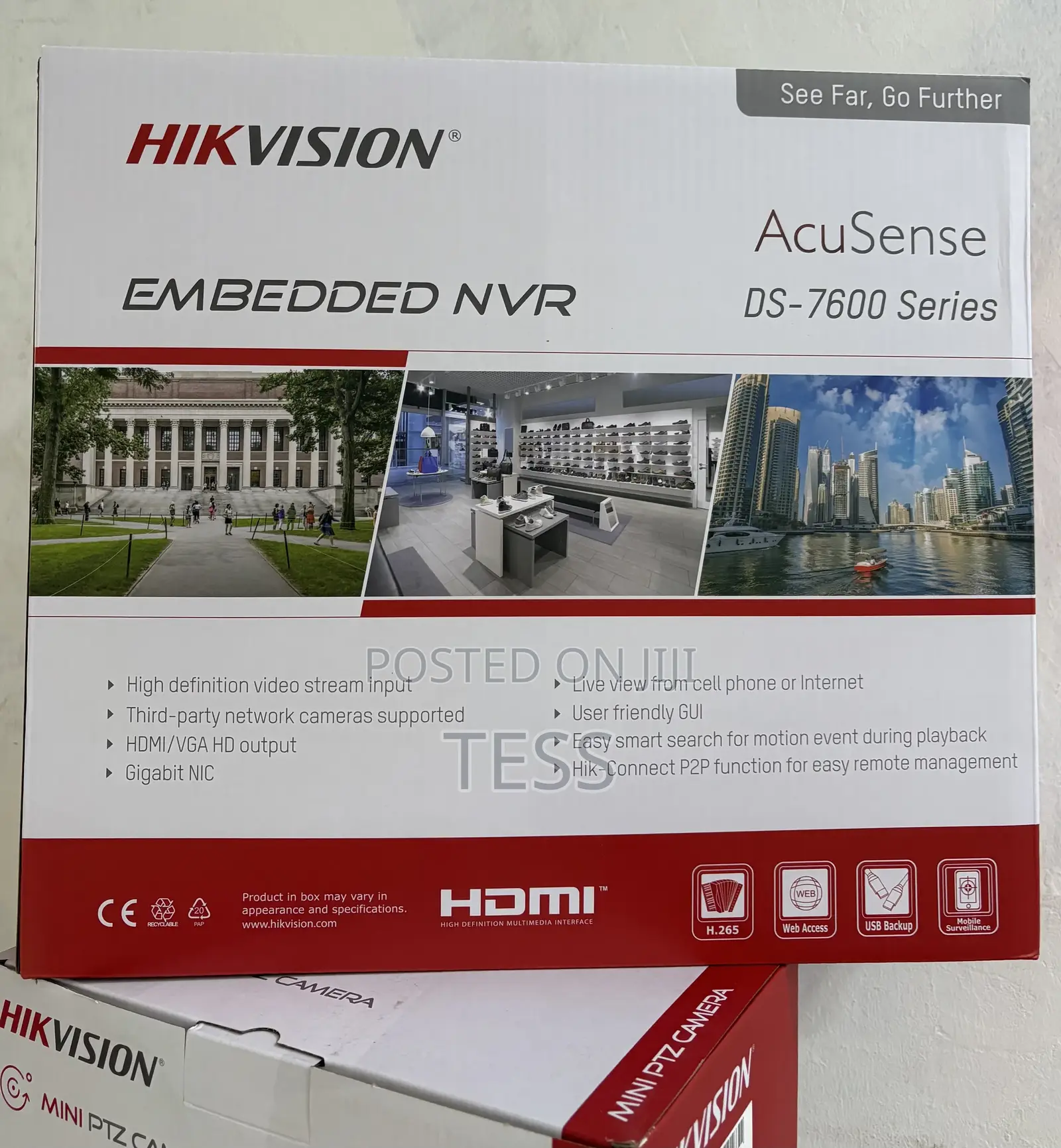 Hikvision 8ch Poe NVR Acusense 2hdd Slot Ds-7608nxi-/8p