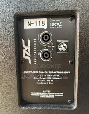 Jac Professional Line N-118 Subwoofer/ Single Bass Speakers