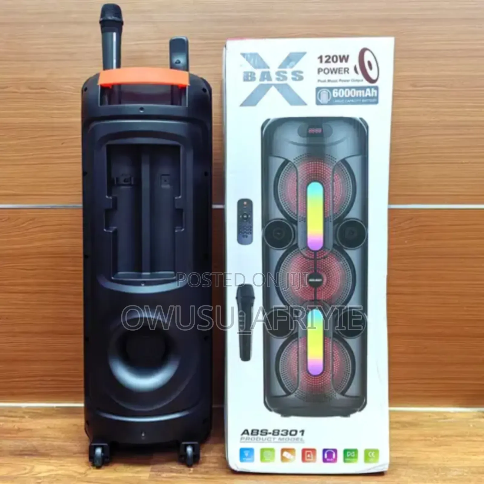 8" Rechargeable Loud Bt Radio RGB Loud Karaoke Speaker