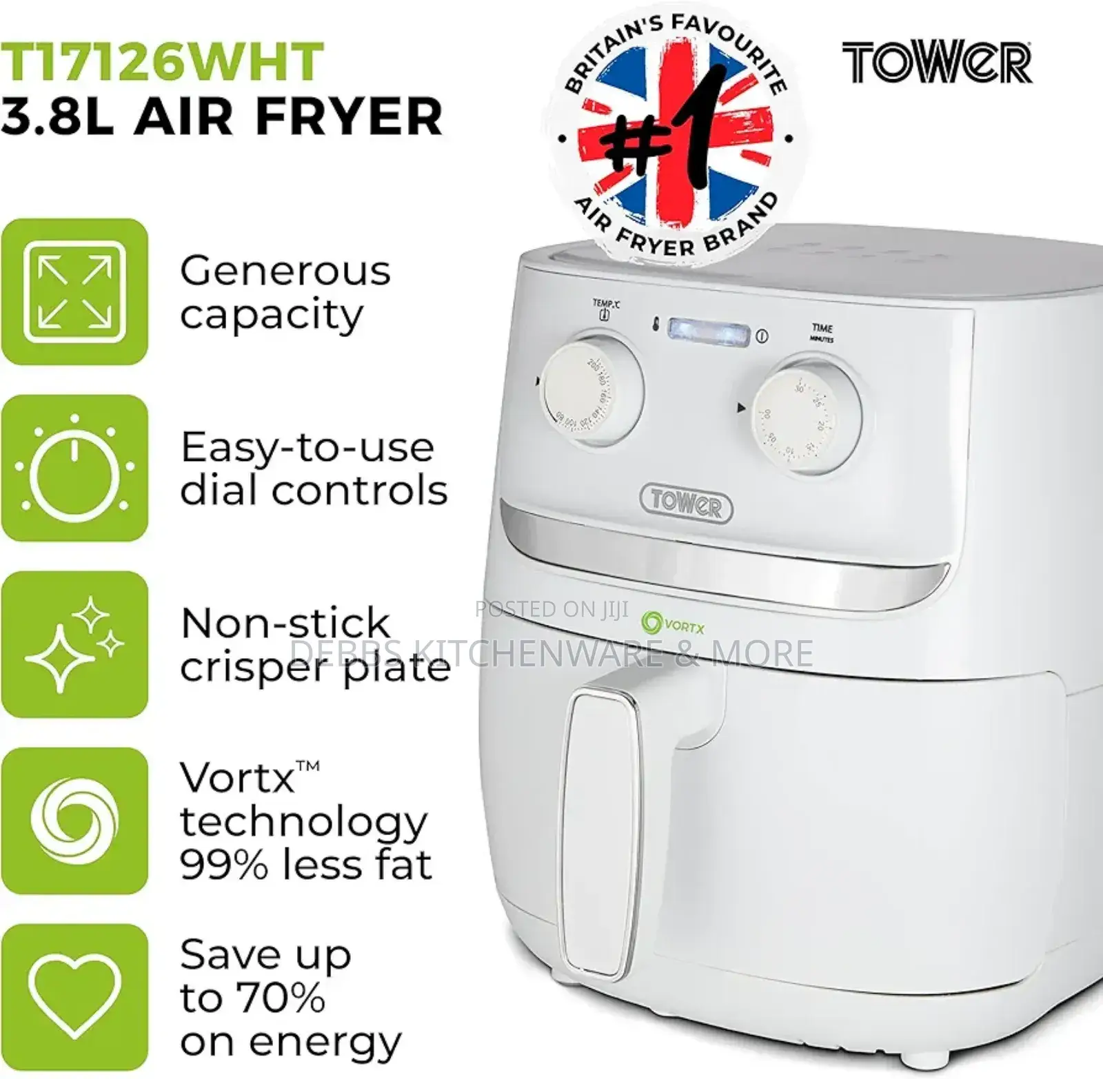 3.8lt Tower Air Fryer Uk