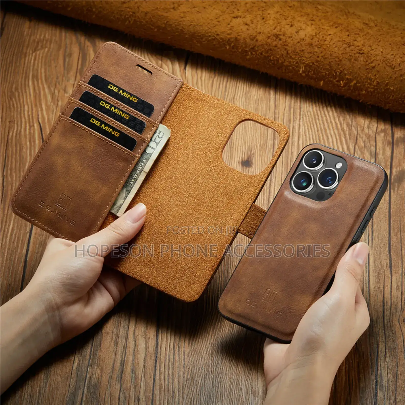 iPhone (2in1) Detachable Flip Leather Cases With Wallet